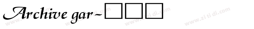 Archive gar字体转换